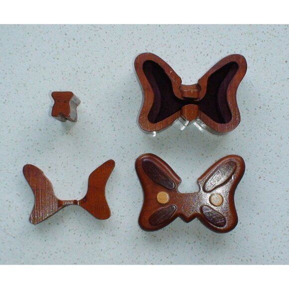 Butterfly Puzzle Box with Hidden Compartment - Picture 2 of 10